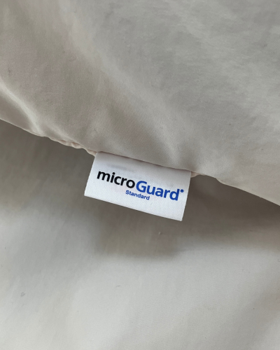 ミクロガードスタンダードの掛け布団カバーのタグ